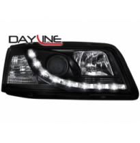 Faros Luz Diurna Vw Transporter T5 03 _ _Negros_Con Motor
