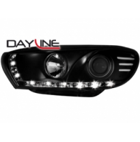 Faros Luz Diurna Vw Scirocco Iii 08+ Negros Intermitente Led