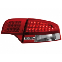 Pilotos Led Audi A4 B7 Limousine 04-08 _ Rojo/Crystal