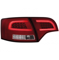 Pilotos Traseros Led Audi A4 Avant B7 04-08_Rojo/Cromado
