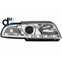 Faros Luz Diurna Audi A4 B5 95-98 _Drl-Optic _ Cromado