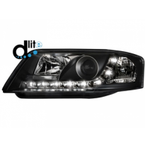 Faros Luz Diurna Homologacion R87 Audi A6 4b 97-01 _ Luz Diurna _ Negro