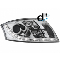 Faros Luz Diurna Audi Tt 8n _ Homologacion R87 _ Cromado