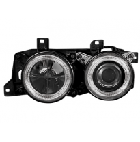 Faros Delanteros Bmw E32/34 5/7er 88-92_2 Angel Eyes_Negro