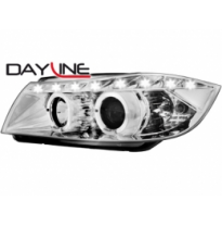 Faros Luz Diurna Bmw E90 05+_2 Slr_Drl-Optic_Cromado