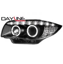 Faros Luz Diurna Bmw 1er E87/81 04-09_Negro