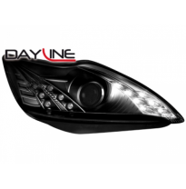 Faros Luz Diurna Ford Focus 08-10 _  _Negro