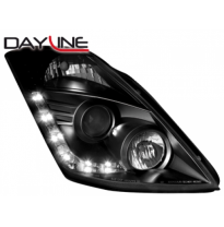 Faros Luz Diurna Nissan 350z 03-05 _ Tfl.-Optik _ Negro