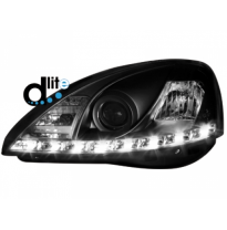 Faros Luz Diurna Homologacion R87 Opel Corsa C 01-06 _ Luz Diurna _Negro