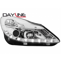 Faros Luz Diurna Opel Corsa D 06+ _  Cromado