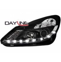 Faros Luz Diurna Opel Corsa D 06+ _  Negro