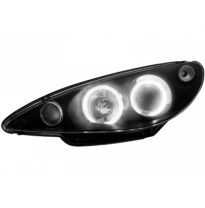 Faros Delanteros Peugeot 206 02-07 _ 2 Ccfl Slr _ Negro