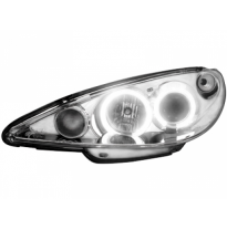 Faros Delanteros Peugeot 206 98-07 _ 2 Ccfl Slr _ Cromado