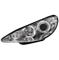 Faros Delanteros Peugeot 206 98-07_2 Angel Eyes_Cromado