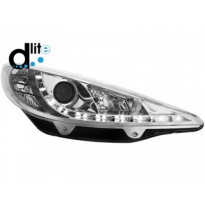 Faros Luz Diurna Homologacion R87 Peugeot 207 06-10_ Luz Diurna _ Cromado