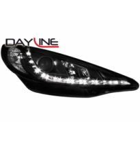Faros Luz Diurna Peugeot 207 06+ _  Negro