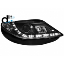 Faros Luz Diurna Seat Ibiza 6j 08+ Homologacion R87 _ Negro