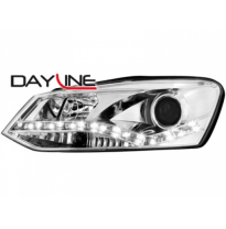 Faros Luz Diurna Vw Polo 6r 09+ _  _ Cromado