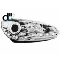 Faros Luz Diurna Vw Golf Vi 08+ _ Homologacion R87 _ Cromado