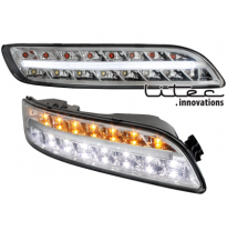 Litec Led Intermitente Delantero + Luz Diurna Porsche 997 _ Cromados