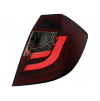 Pilotos Led Honda Jazz/ Fit, 08+ Rojo/Ahumado