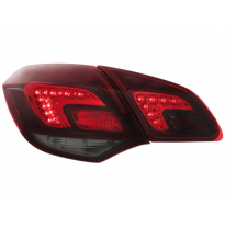 Pilotos Led Opel Astra J 09+ Rojo/Ahumado