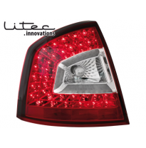 Pilotos Led Litec Skoda Octavia 1z Lim. 04-11 Rojo/Clear