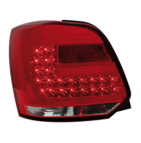 Pilotos Led Vw Polo 6r 09+ Rojo/Clear