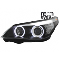 Faros Angel Eyes Ccfl Bmw E60 05-08 Led Intermitentes Negros Angel Eyes Xenon_D1s