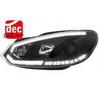 Faros Luz Diurna Vw Golf Vi 08+ Negro
