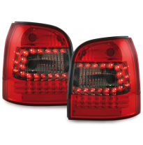 Pilotos Led Audi A4 B5 Avant 95-01 _ Rojo/Ahumado