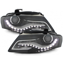 Faros Luz Diurna Audi A4 B8 8k Negro