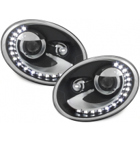 Faros Luz Diurna Vw Beetle 11+ _Negro_Homologacion R87