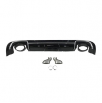 Difusor Trasero Audi A3 V8 4 puertas 2013-2015 Look RS3 ABS - Plástico ABS