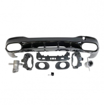 Difusor Trasero Mercedes W118 Look A35 Negro Brillo - Plástico ABS