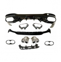 Difusor Trasero Mercedes W118 Look A45 Negro Brillo - Plástico ABS