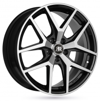 LLANTA ALUMINIO RACER ELEMENT NEGRO BRILLANTECARA PULIDA 8 x 19 Et:26  5 x 112 66,6