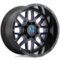 LLANTA ALUMINIO XD GRENADE INSERTO AZUL NEGRO SATINADO 9 x 18 Et:-12  5 x 127 78,1