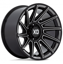 LLANTA ALUMINIO XD SPECTER XD NEGRO BRILLANTE FRESADO 10 x 20 Et:-18  5 x 127 71,5