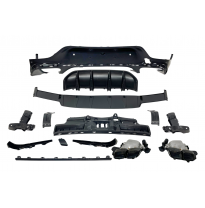 Difusor Trasero Mercedes GLC X253 COUPE 2020+ Look GLC63 Black Plástico ABS