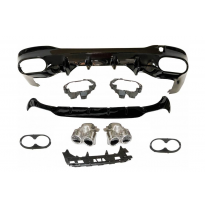 Difusor Trasero Mercedes W118 CLA Look A45 Negro Brillo Plástico ABS