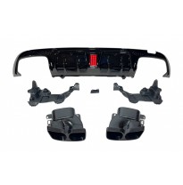 Difusor Trasero Mercedes W205 2019+ 4P / SW Look AMG C43 Plástico ABS