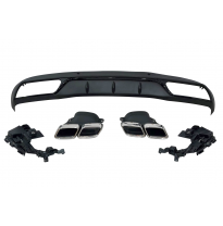 Difusor Trasero Mercedes W205 2014-2018 4P / SW Look C63 ABS Plástico ABS