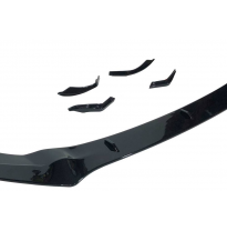 Spoiler Delantero Audi A3 2017-2019 look RS3 Negro Brillante Plástico ABS