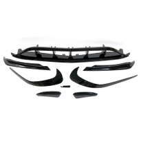 Spoiler Delantero Mercedes W176 16-18 Look AMG A45 Negro Brillante Plástico ABS