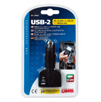 Enchufe Mechero Usb-2 2 Usb Interruptor Interno 12/24v 500ma