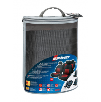 Funda Asiento Textil 8 Piezas Negra/Gris