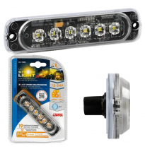 Luz Estroboscopica Multifuncion 6 Led 12/24v Ambar