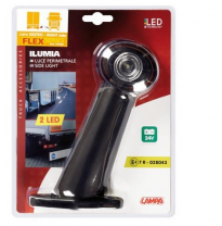 Piloto Perimetral Flexible 2 Led 24v 60º Derecho