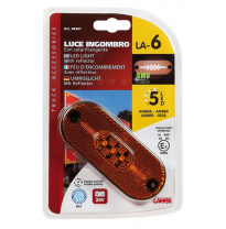 Luz Gálibo Impermeable Homologada Con Reflector 5 Led Smd 24v Naranja